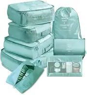 AIMALL 8PCS Packing Cubes Travel Pouches Luggage Organiser Clothes Suitcase Storage Bag - Ultimate Luggage Organization Solution