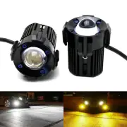 1-Inch White/Yellow Dual Color 20W Mini LED Projector Lens Driving Fog Light Kit (for: Mini)
