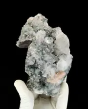 Natural Apophyllite Crystals & Stilbite On Chalcedony Minerals - #E714