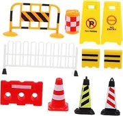 Educational Traffic Sign Puzzle Set of 11 Road Signs Mini Roadblocks Parking Lot Toy Construction Traffic Signs Realistic Baby Toy for Boys Girls