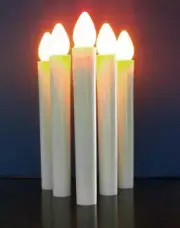 50 x White Taper LED Battery Stick Candle Wedding Table Room Candleabra BULK BUY