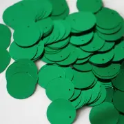 20mm ROUND SEQUIN PAILLETTES ~ GREEN METALLIC ~ Flat Sequin Disc Made in USA