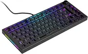 Glorious PC Gaming Race GMMK Pro Modular Mechanical Keyboard - ANSI/USA Layout, High Profile Gasket Mounted, Barebones Premium RGB 75% Keyboard (Black Slate)