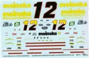 Slixx 1002 #12 Meineke 1993-Jimmy Spencer 1/24 Nascar decal