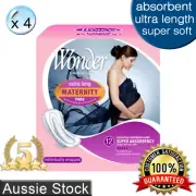4Pks x 12 Maternity Pads Wings Extra Long Ultra Absorbent Super Incontinence