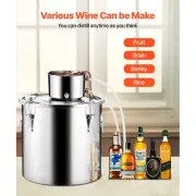 13 Gallon Moonshine Still Copper Alcohol Distiller Stainless Steel Brewing Kit