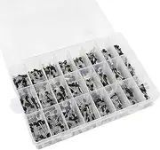 Transistor Assortment Kit 840Pcs/Box 24Values TO-92 Transistor Assortment Kit BC327 BC337 BC547 2N2222 3904 3906 C945 S8050 S9014 PNP/NPN Transistors Pack