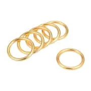 6 Pcs O Ring Buckle 0.8"(20mm) O-Rings Gold Tone for Hardware Bags Craft DIY