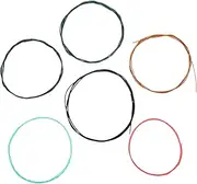 Abaodam 6pcs Strings Colored Guitar String Replacement Kit for Acoustic Guitars Smooth Coated Musical Instrument Strings for Practice and Performance Vibrant Colors for Unique Style
