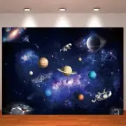 Outer Space Photography Backdrop Birthday Party Decoration Photo Studio Props