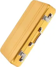 Generic Mini Briefcase Metal Card Holder Card Organizer Id Card Storage Box for Photos and Recipes Finish