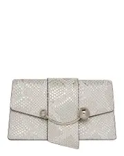 Strathberry Crescent on a Chain Snake Embossed Leather Crossbody