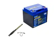 Kings 12V 60Ah Deep Cycle Lithium LiFePO4 Battery + Rechargeable Lithium LED Worklight