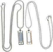 JOINPAYA 3sets Mini Harmonica Pendant Necklace Musical Toy for Boys and Girls Safe Harmonica Necklace Early Music Education 2pcs*3