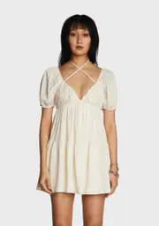 Tan Mind My Fancy Mini Dress