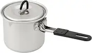 Camping Pot - 700ml Portable Aluminium Alloy Cooking Pot, Survival Adventure Pot, Ultra Light Weight and Durable Stockpot with Handle for Hiking, Backpacking, Outdoor Kitchen