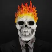 Ghost Rider Mask Demon Flame Skull Skeleton Full Head Helmet Halloween Props New