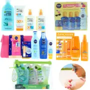 AMBRE SOLAIRE LANCASTER/ SUN CREAM BEAUTY NIVEA SUN SET /SIMPLE SAFE TRAVELS SET