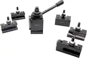 6Pcs AXA Wedge Type Quick Change Tool Post 250-111 Set Lathe Holder For Lathe Swing 6"-12" Steel Material