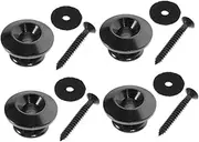 COMNESTBI 1set Guitar Strap Locks: Metal Mushroom Head Strap Lock Buttons for Electric Acoustic Bass Guitars Secure Guitar Locking System with Screws and Washers