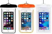 (3Pack) Universal Waterproof Phone Case, CaseHQ IPX 8 Waterproof Phone Pouch Dry Bag Neck Strap for iPhone X/8 Plus/8/7/6S Plus, Samsung Galaxy S9,S8 S8 Plus, up to 6.0" Diagonal -Black+pramge+White