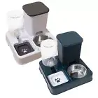 Cat Feeder and Water Dispenser 2 In 1 Non-Slip Pet Bowl Portable Automatic Feede