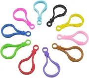 ARTSEWPLY DIY Keychain Accessories 50pcs Acrylic Clasps Hooks Keyring Clips for Bags Phone Cases