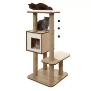 Cat Furniture Scratchers CATIT VESPER High Base Oak Wood Sisal Posts Cushions