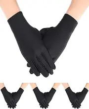 [Sumind] 4 Pairs Uniform Gloves Costume Gloves Dress Gloves for Man Police Formal Tuxedo Guard Parade Costume
