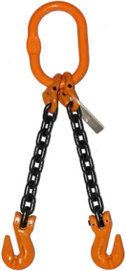 1/2" x 10' Grade 100 Lifting Chain Sling Spreader 2-leg Grab Hook D Ring Oblong