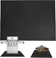 Barbecue Mats for Under Grill | Outdoor Grill Deck Protector,Heat-Resistant Portable Non-Slip Mat for Safety Outdoor Gatherings Cooking Grilling Backyard Bonfires Patio Easy Cleanup