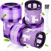 3 Pack V12 Filter Replacement for Dyson V12 Detect Slim,Cordless Vacuum and V12 Slim Absolute Vacuums,Removable and Washable V12 Replacement Filters,Part No.971517-01