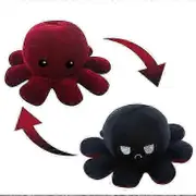 20cm 30cm 40cm Giant Reversible Octopus Stuffed Animal Reversible Happy Sad Octopus Plush Toy Red Black