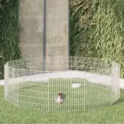 Free Range Animal Enclosure 12-Panel 54x60 cm Galvanised Iron