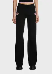 [Another Girl] Flower Cut Out Flare Trousers