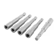 5 Pcs 1/4" Shank 5.5mm Hex Socket Spanner Nut Setter Driver Bit