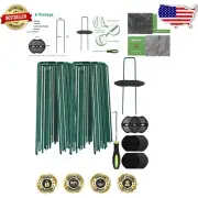 200 Pack Sharp-End Lawn Pins with Coating - Reliable 11-Gauge Garden Anchors