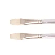 2x Jasart Interlocking Size 8 Acrylic Craft Paint Flat Brush Fine Hog Bristle