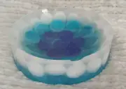 NEW ONE OF A KIND BLUE & WHITE STONE ASHTRAY JEWELRY STORAGE SOAP DISH #33