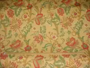 1-5/8Y Thibaut Wenzel Brick Basil Floral Luxury Printed Cotton Upholstery Fabric