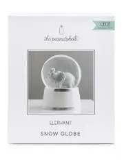 [The Peanutshell] Resin Snow Globe Table Display Room Decor Elephant 16cm in White