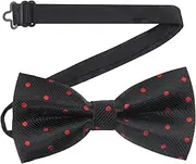 [Luckyvestir] Bow Ties for Men Boys, Blue Polka Dot Boys Bow Tie, Pre-Tied Bowtie for Tuxedo/Vest