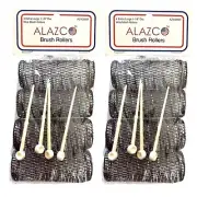 8 Pc Vintage Style Hair Roller Medium BRUSH ROLLERS & PINS Mesh Hair Curlers