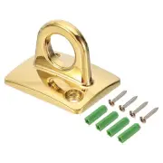 Metal Circle Hook, Stainless Steel with Screws Gold Tone