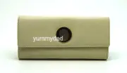 OROTON LIDO SLIM TWO TONE CLUTCH IN CLOUD CREAM LEATHER WALLET BNIB