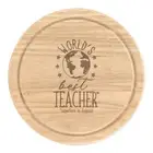 World's Best Teacher Round Chopping Cheese Board Funny Gift Present School