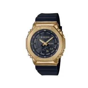 【CASIO 卡西歐】G-SHOCK 黑金時尚 高貴奢華 金屬錶殼 八角形錶殼 GM-S2100GB-1A