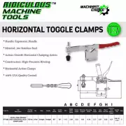 750LB Carbon Steel U-Bar Straight Base Horizontal Clamp: Heavy-Duty