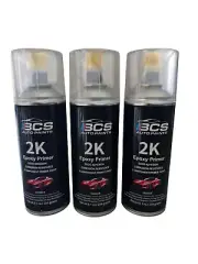 2k ACTIVATED EPOXY AEROSOL SPRAY PAINT PRIMER 3 X CANS RUST METAL REPAIR .