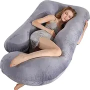 Pregnancy Pillows,U-Shaped Maternity Body Pillow,Pregnancy Pillows for Sleeping,Body Pillows,for Back,Abdomen,Leg Support,Maternity Pillow for Sleep（Grey）